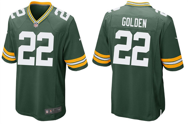 Men's Green Bay Packers #22 Matthew Golden Green 2025 Draft Stitched Game Jersey